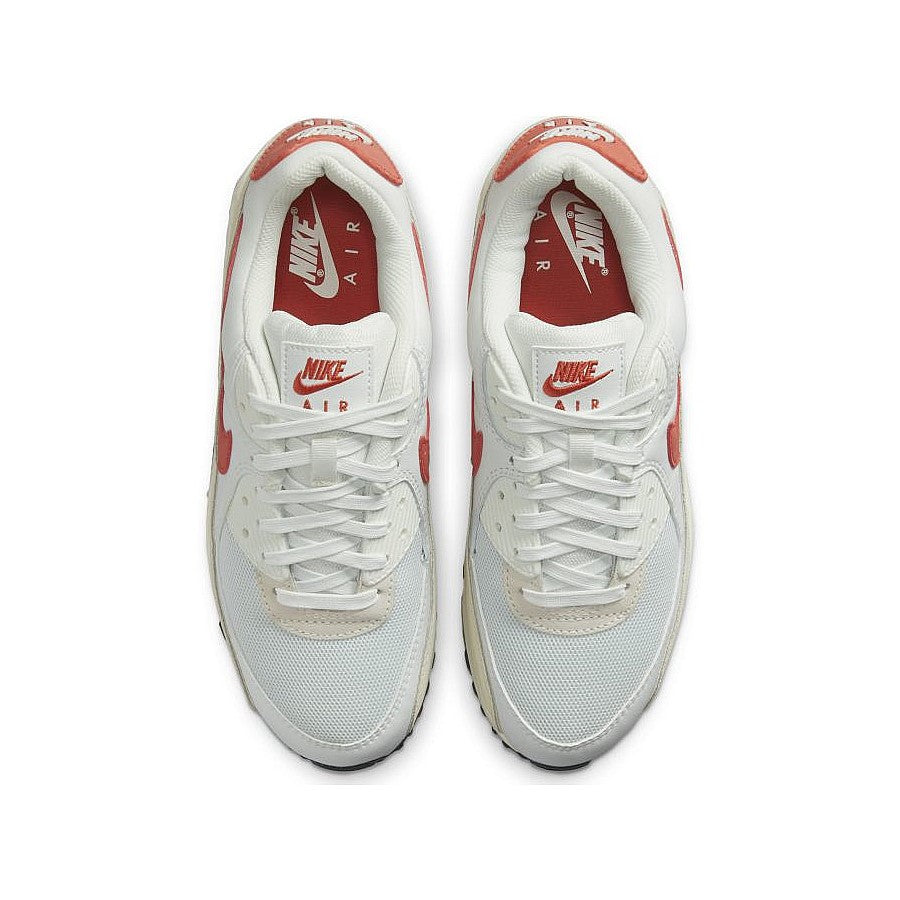 Nike Air Max '90 Sneakers - Summit White, Mantra Orange & Black | Comfortable Running Shoes for Men & Women | Perfect for Casual Wear, Gym & Outdoor Activities