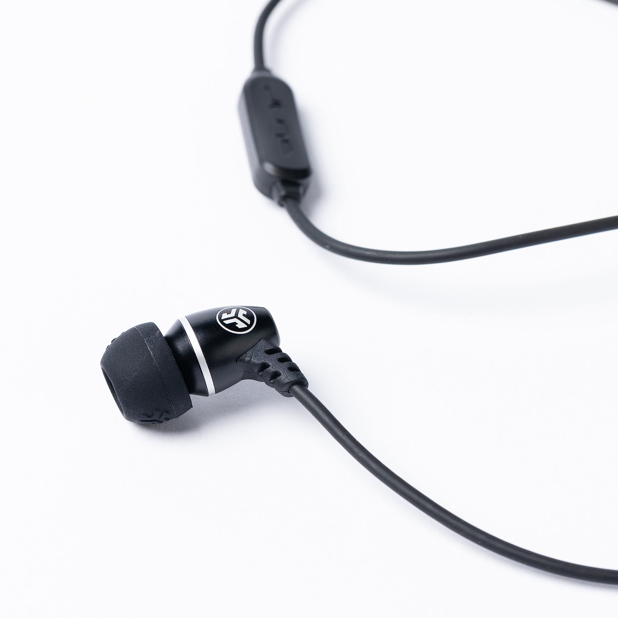 JLab J6MS JBuds Single Earbud - Stereo to Mono In-Ear Headset with Enterprise Mic & 3.5mm Jack (Black) | Perfect for Call Centers, Office Work & Single-Ear Listening