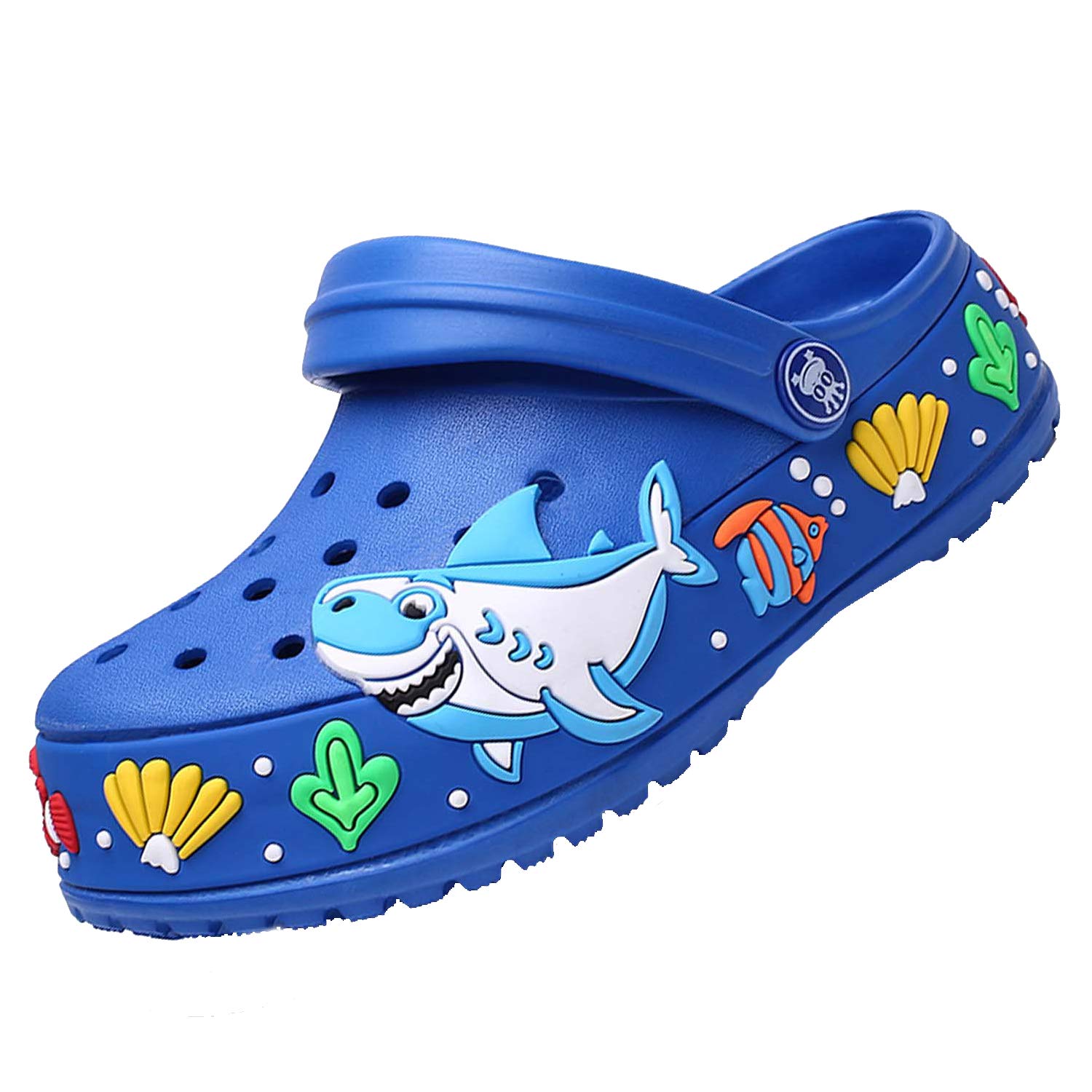 **YUKTOPA Kids Cartoon Clogs - Slip-On Garden Shoes for Boys & Girls, Lightweight Beach Pool Shower Sandals for Toddlers - Perfect for Outdoor Play, Beach Trips & Water Activities**