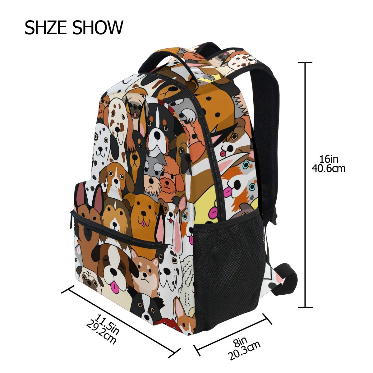 ALAZA Cute Doodle Dog Print Large Backpack for Kids - Boys & Girls School Bag with Multiple Pockets for Laptop, iPad, Tablet | Perfect for Travel, School & Daily Use