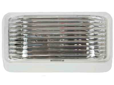 Arcon 18102 12V Universal Porch Light - White Base with Clear Lens - Outdoor Utility Lighting for Patio, Garage & Shed - Waterproof & Durable