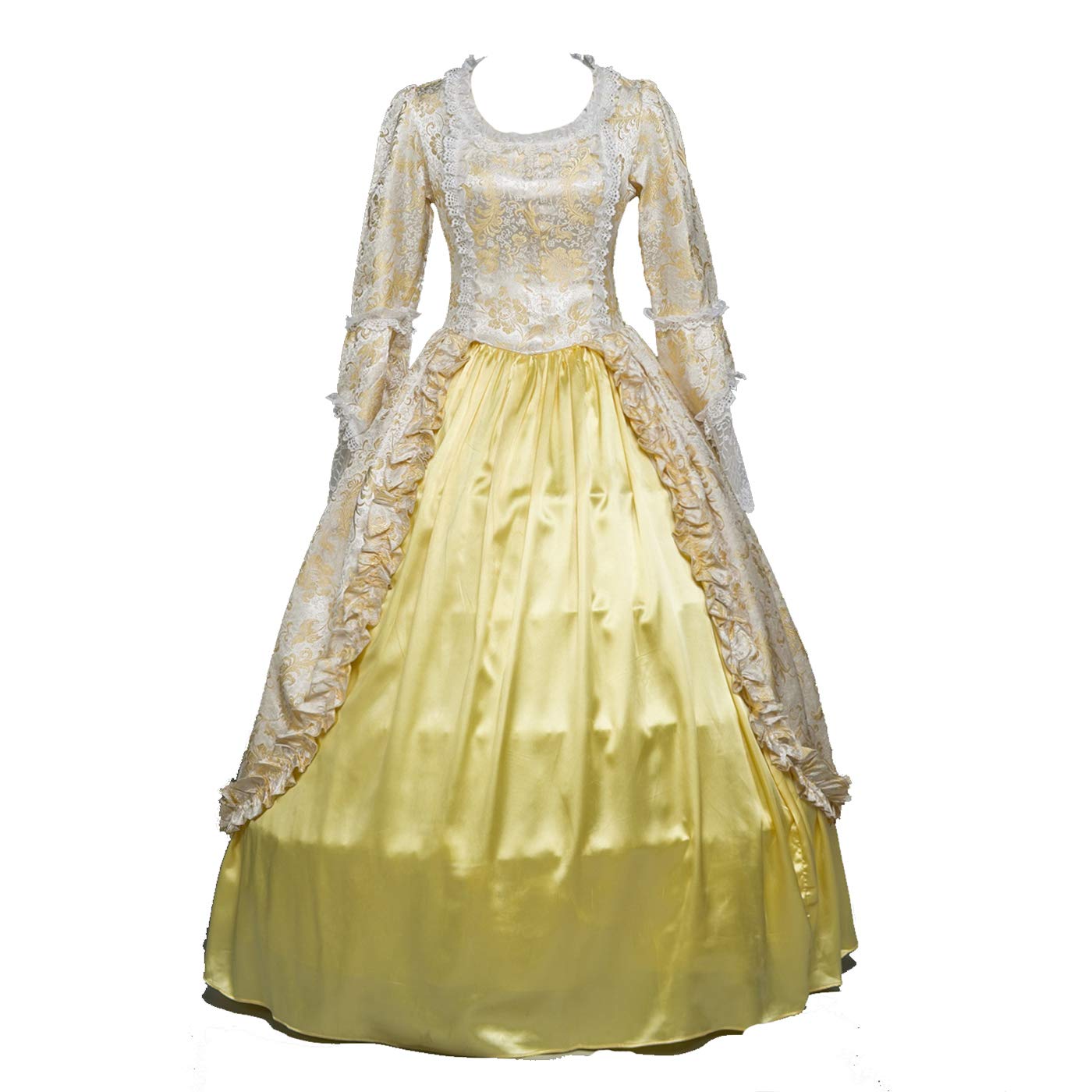 18th Century Rococo Ball Gown - Elegant Masquerade Dress for Women | Vintage Inspired Long Formal Gown for Costume Parties, Historical Reenactments & Themed Events