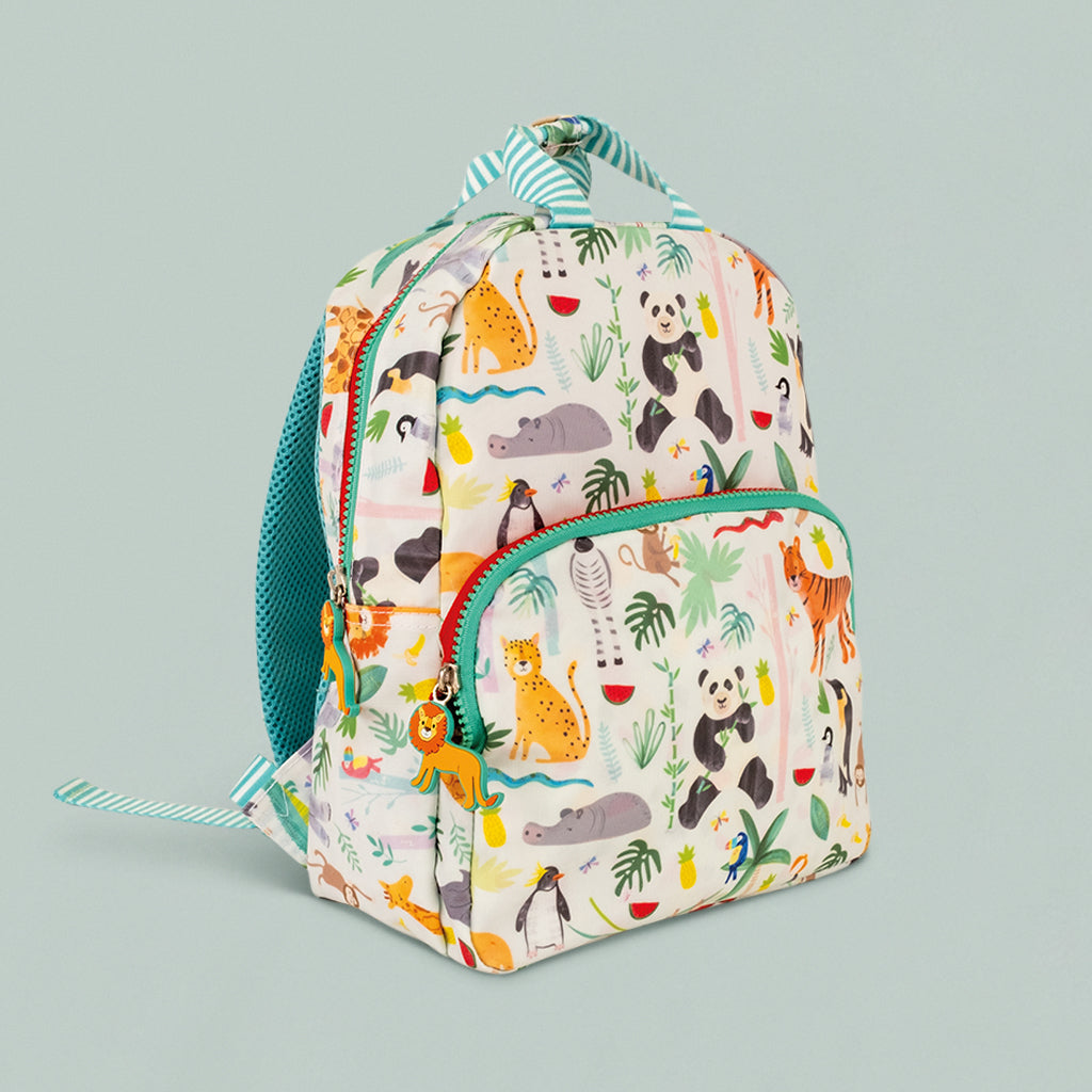 Floss & Rock Jungle Print Backpack for School, Travel & Outdoor Adventures - Stylish & Durable Kids & Teens Backpack