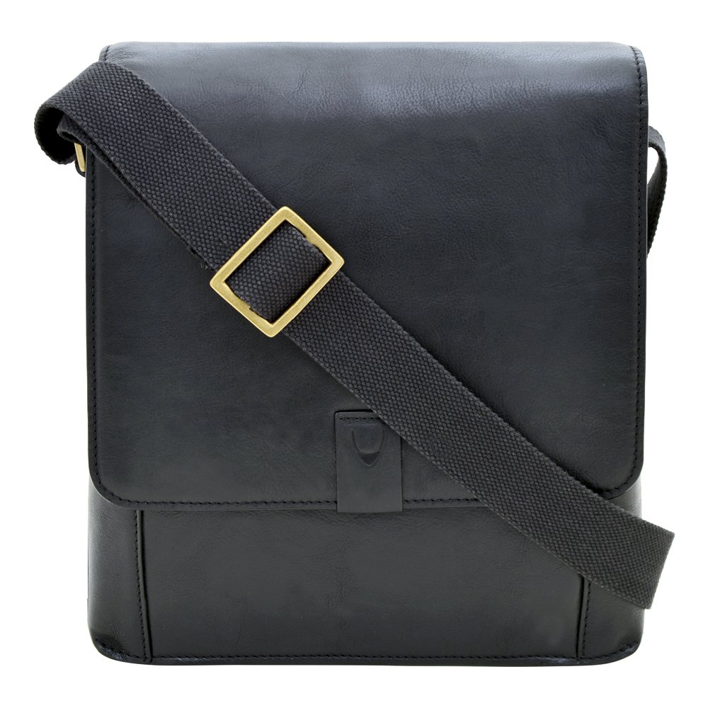 Hidesign Aiden Genuine Leather Crossbody Bag for Men & Women - Medium Shoulder Messenger Bag, Travel Purse with 10.5