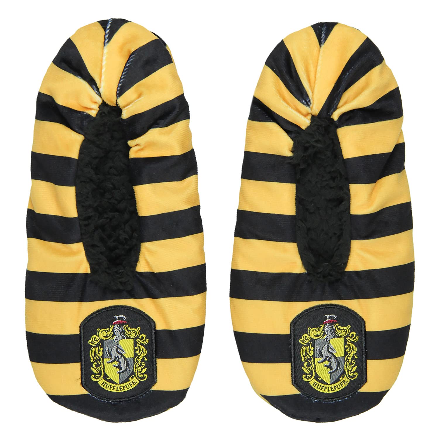 Harry Potter House Crest Slippers with Non-Slip Sole - Gryffindor, Hufflepuff, Ravenclaw & Slytherin - Cozy Slipper Socks for Women & Men - Perfect for Movie Nights & Hogwarts Themed Parties