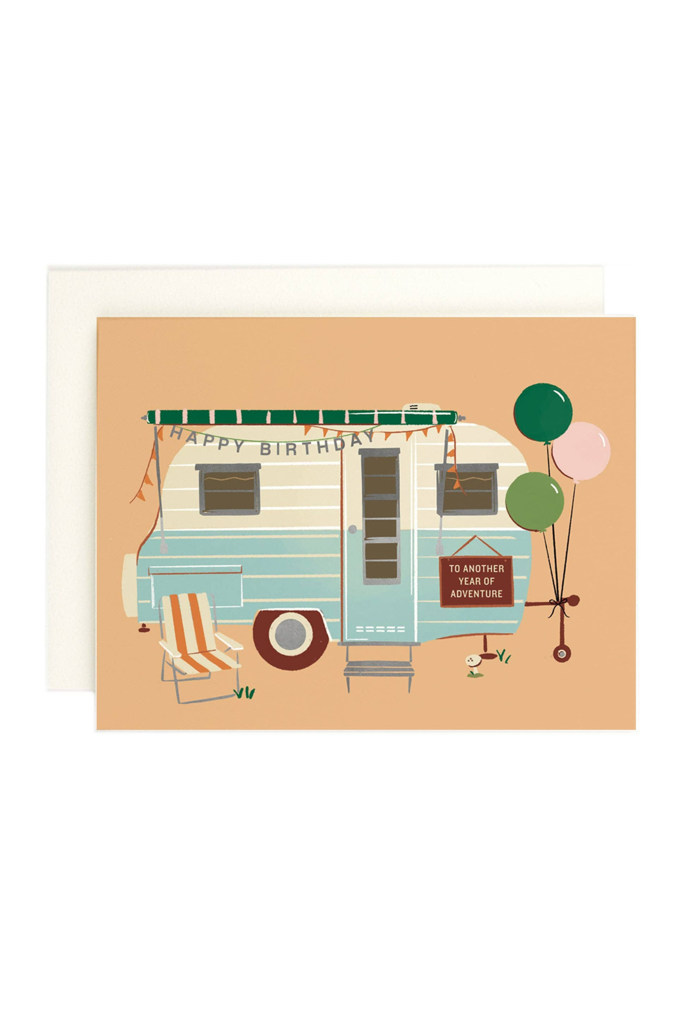 Happy Camper Birthday Card - Funny Outdoor Camping Greeting Card for Kids & Adults - Perfect for Campers, Hikers & Nature Lovers Birthday Celebration