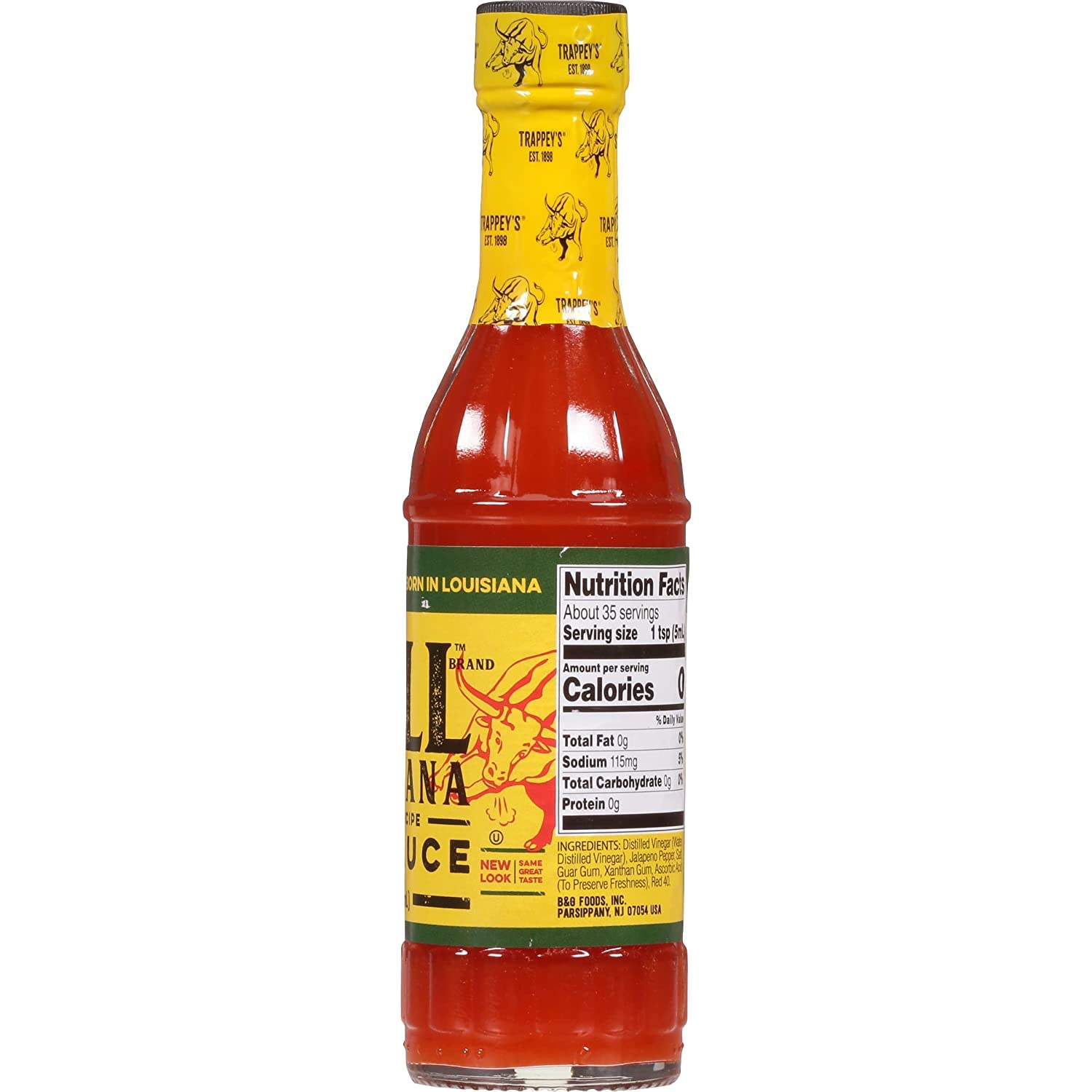 Trappey's Bull Brand Louisiana Hot Sauce - 6 Ounce (Pack of 3) | Spicy Pepper Sauce for Wings, Tacos, BBQ & Seafood | Made in USA