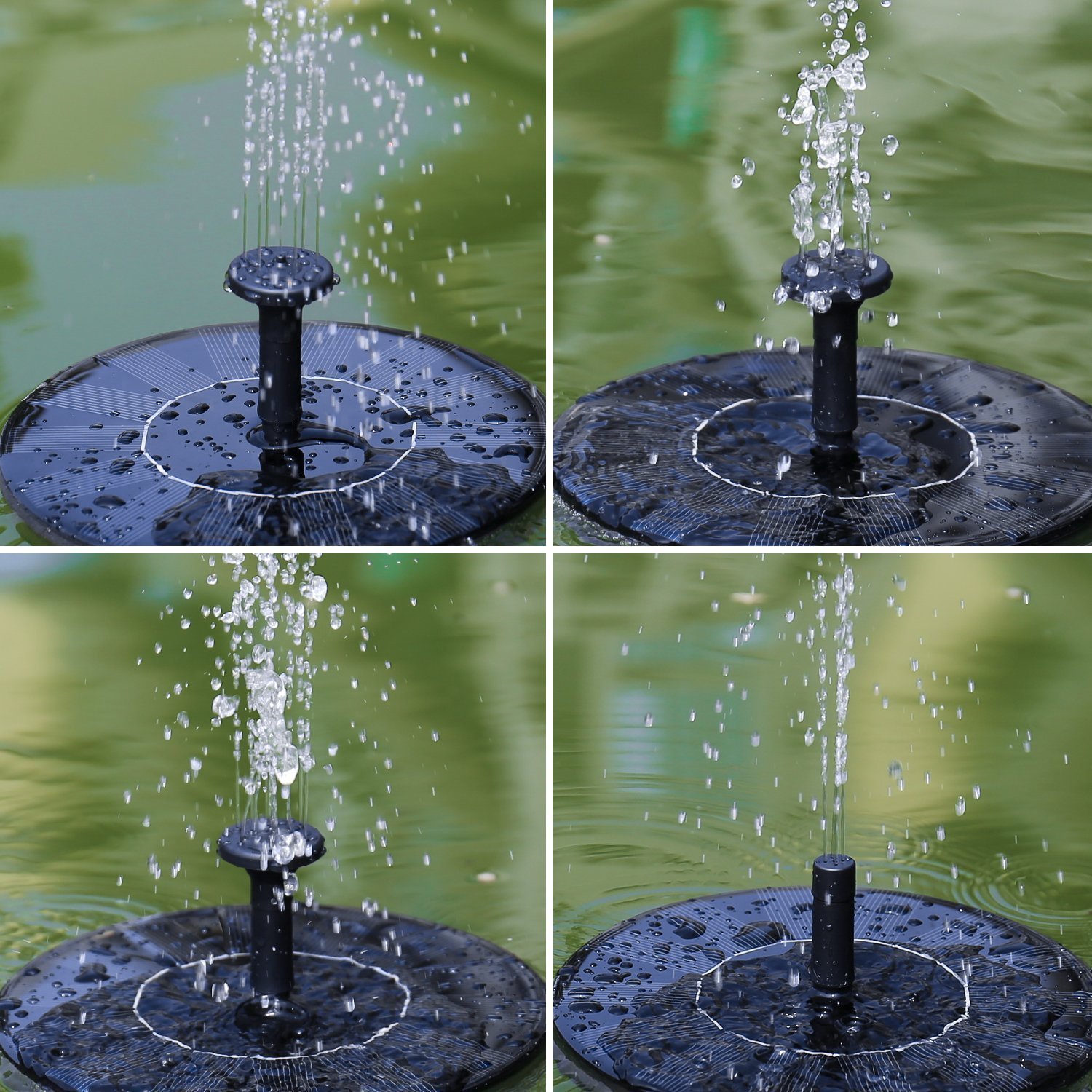 LAWOHO 1.5W Solar Fountain Pump - Upgraded Submersible Solar Water Pump Kit for Bird Baths, Small Ponds, Garden Decor & Lawn Ornaments | Perfect for Outdoor Decor, Backyard Water Features & Wildlife Attraction