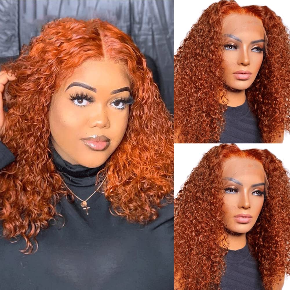Brazilian Remy Human Hair Wigs - Deep Curly T Part Lace Front Wig with Baby Hair & HD Lace | Pre-Plucked 130% Density Bob Wig 10
