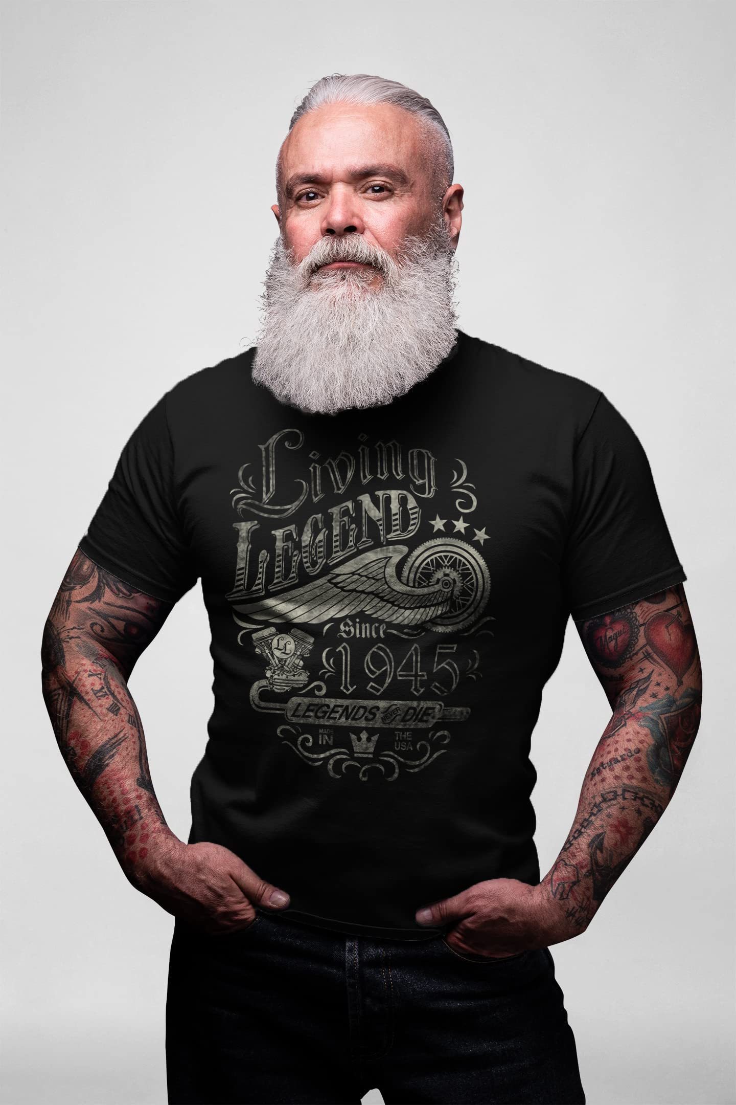 80th Birthday Gift for Men - Vintage 1945 Legends Never Die T-Shirt - Perfect for Grandpa's Milestone Celebration & Birthday Parties