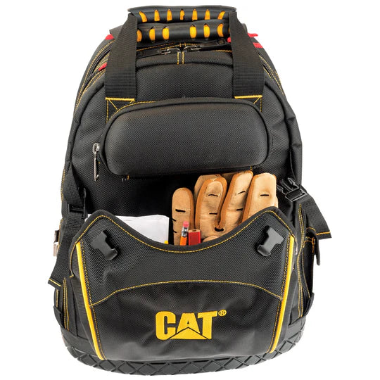 18 Inch Professional Tool Backpack for Electricians & Contractors - Heavy Duty Work Backpack with Multiple Pockets - Perfect for Construction Sites & DIY Projects