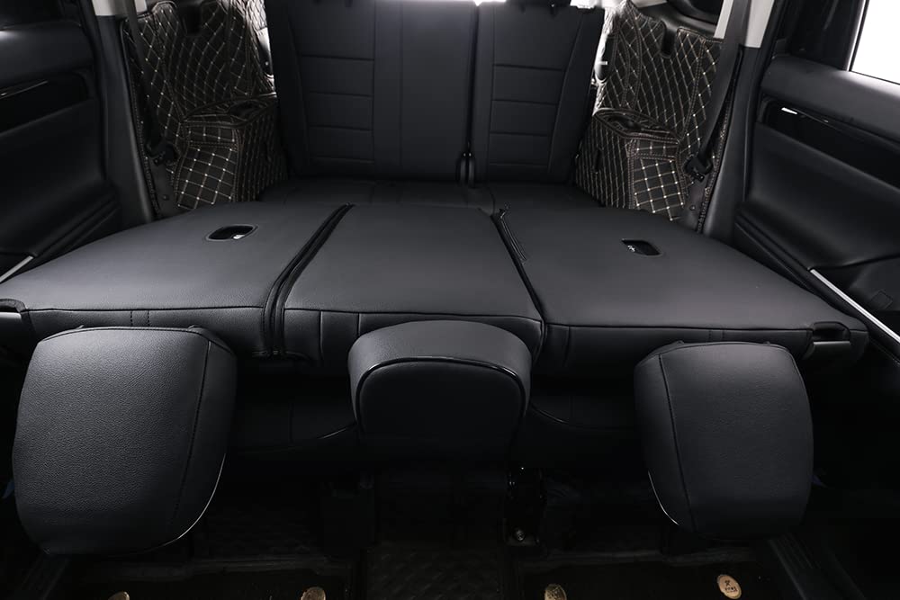 Premium Custom Fit Leather Car Seat Covers for GMC Yukon SLE/SLT/AT4 (2015-2023) - Black | Waterproof & Anti-Slip Protection | Perfect for Road Trips, Daily Commute & Off-Road Adventures