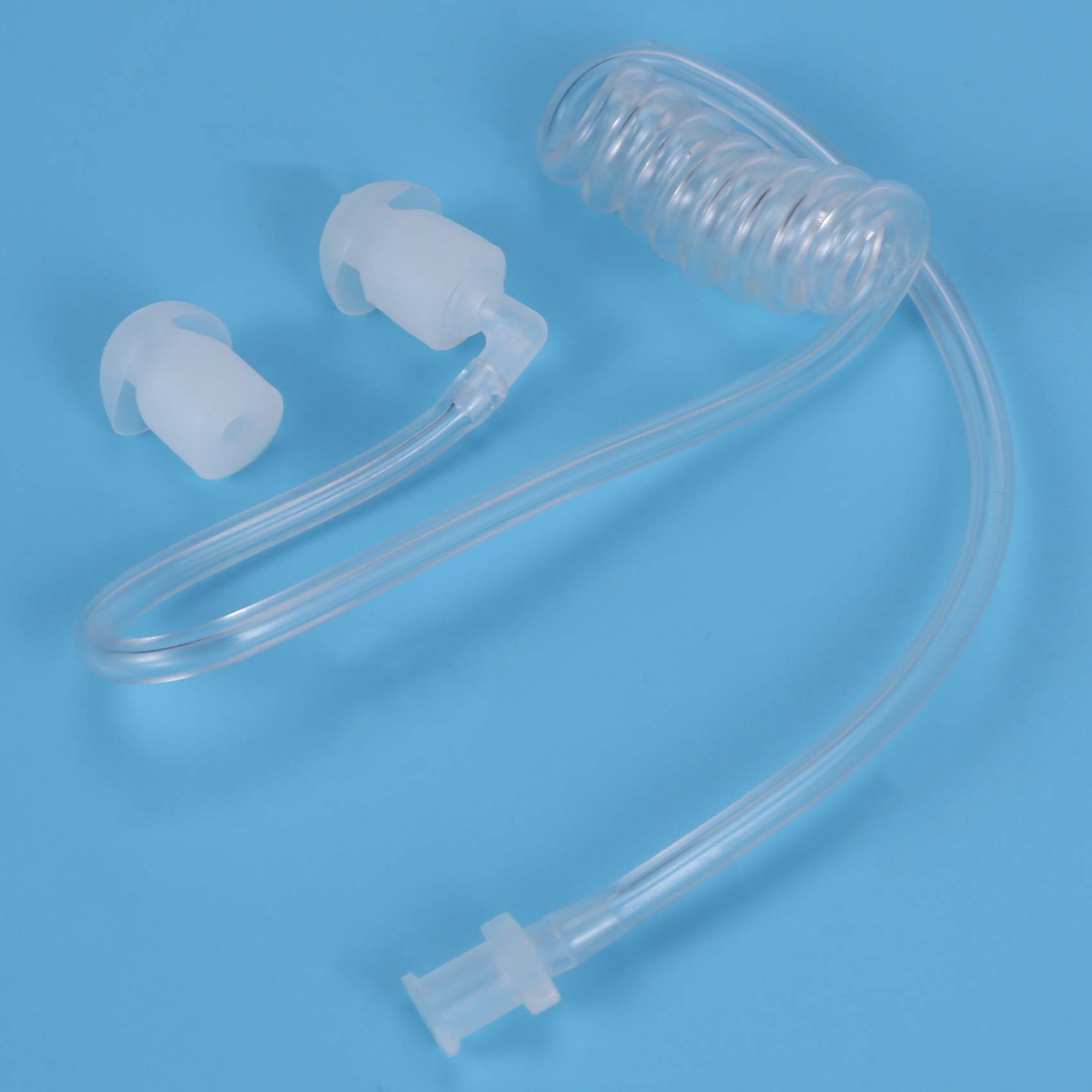 OSHLANT Transparent Coil Acoustic Tube Ear Plugs - Compatible with Walkie Talkie Headsets & Radio Earphones | Durable Headphone Accessories for Communication, Security & Outdoor Activities