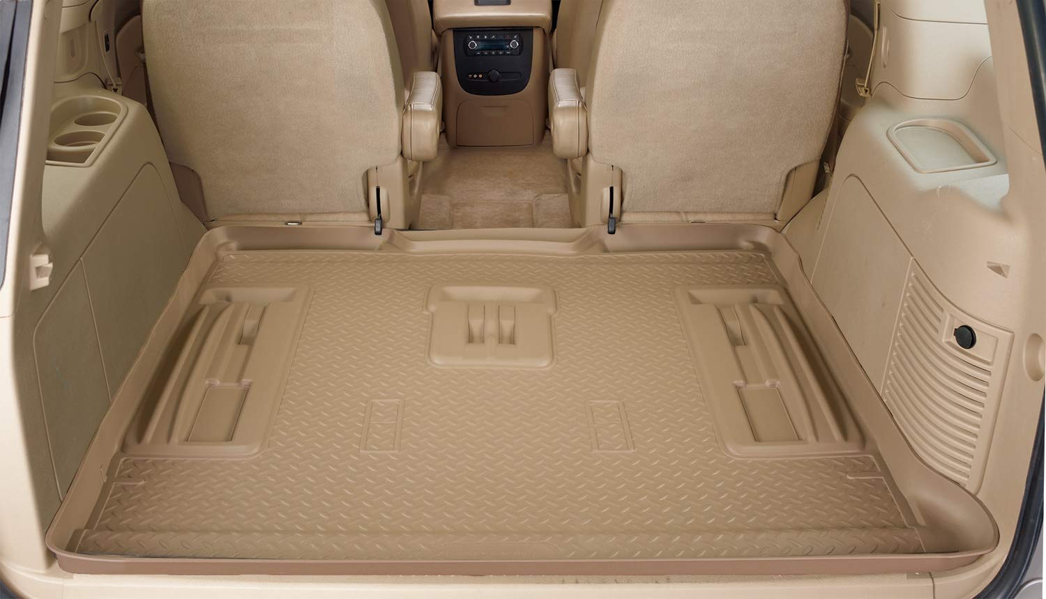 Husky Liners Classic Style Series Cargo Liner for 2011-2018 Jeep Wrangler JK 4 Door - Heavy Duty Black Floor Mat - Perfect for Off-Roading, Camping & Outdoor Adventures