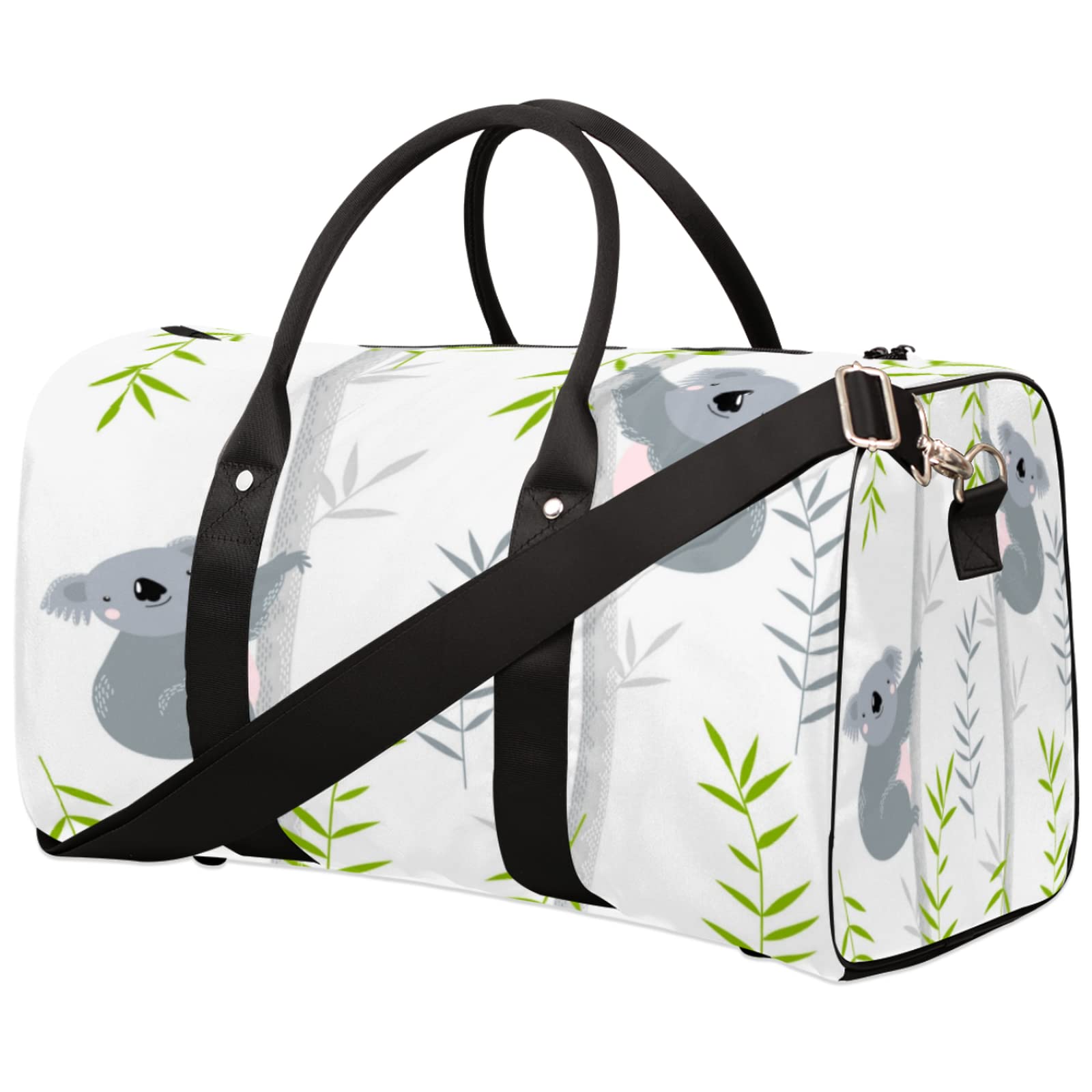 Waterproof Koala Print Travel Duffel Bag - Cute Animal Pattern Gym & Sports Weekender Overnight Carry On Tote for Women & Men | Perfect for Gym, Travel, Camping & Weekend Getaways