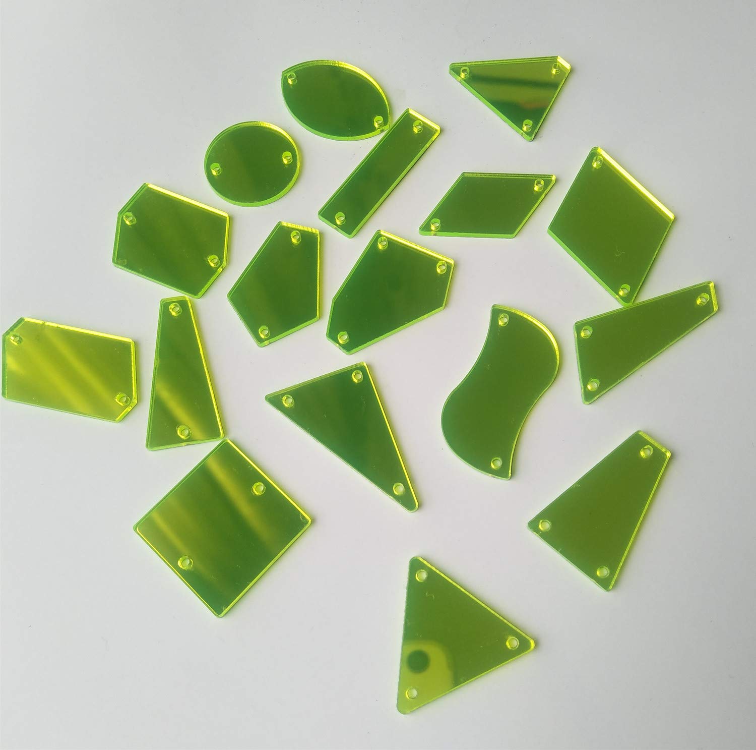 Neon Yellow Rhinestone Beads for DIY Wedding Dresses & Costumes