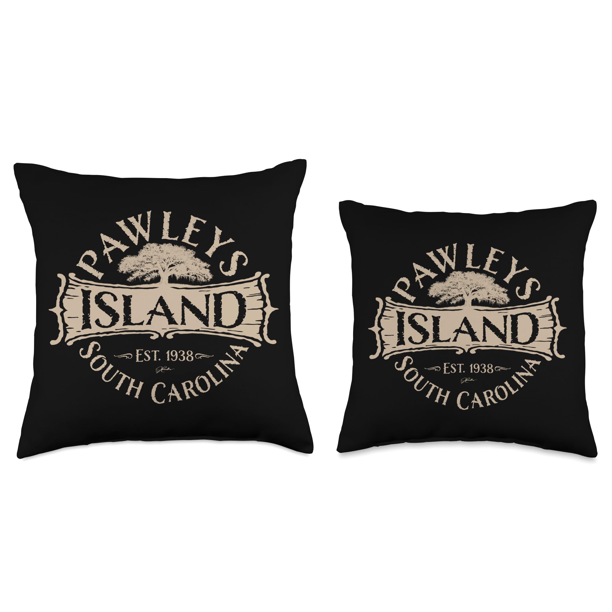 Pawleys Island South Carolina Throw Pillow - Coastal Decor Cushion Cover for Sofa, Bed & Porch - Perfect Beach House & Vacation Home Accent