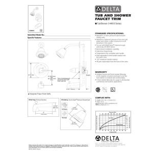 Delta Faucet RP43381 Chrome 3-Spray Touch-Clean Shower Head with .5 GPM Flow - Perfect for Bathroom Renovation & Water-Saving Home Upgrades