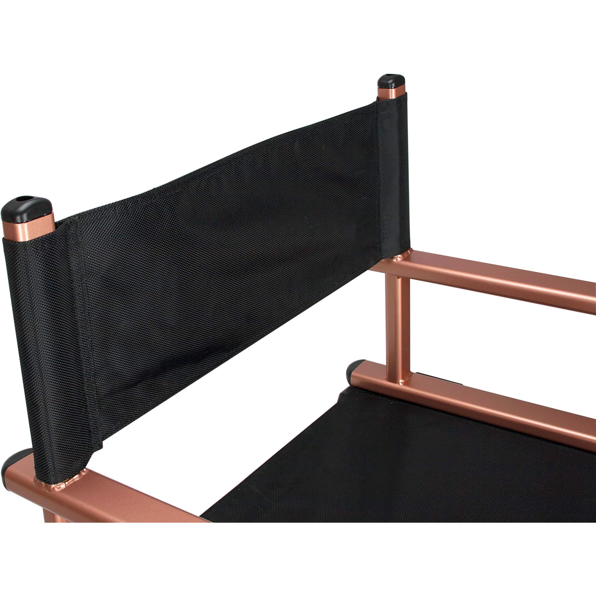 Professional Makeup Artist & Director's Lightweight Portable Foldable Aluminum Chair with Backrest, Footrest & Hinge Lock - Perfect for Film Sets, Salon Work & Outdoor Events