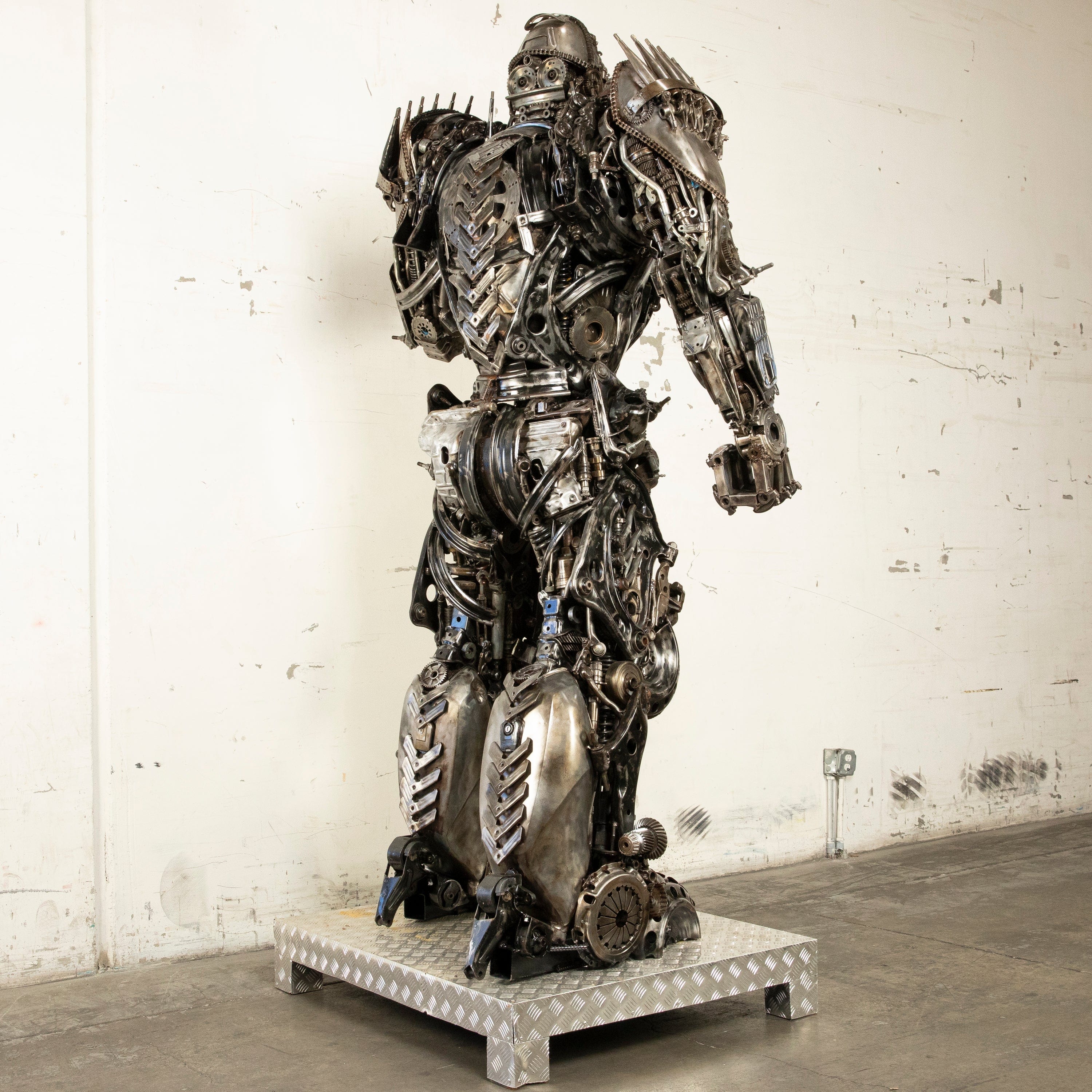 102 Lockdown Decepticon Inspired Recycled Metal Art Sculpture - Transformers Collectible for Home & Office Decor | Perfect for Fans, Gift Giving & Geek Culture Displays