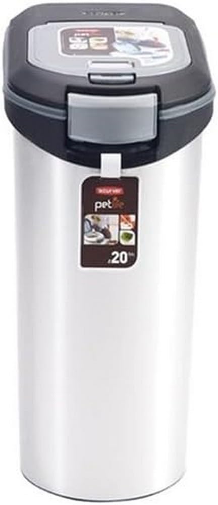 Curver 54L Pet Food Storage Container - Airtight Dry Dog & Cat Food Bin with Lid - Perfect for Kitchen Pantry & Pet Feeding Station Organization