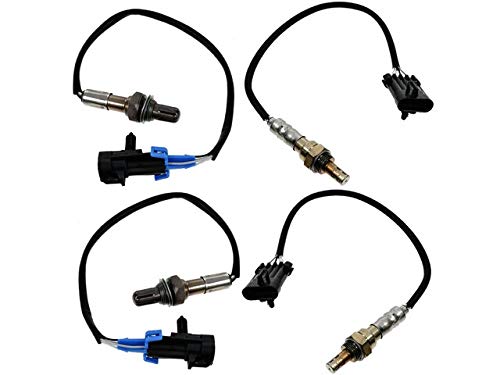 4-Piece Oxygen Sensor Set - Compatible with 1999-2002 Chevy Silverado 1500 | Replacement O2 Sensors for Improved Fuel Efficiency & Engine Performance | Perfect for DIY Auto Repairs & Maintenance