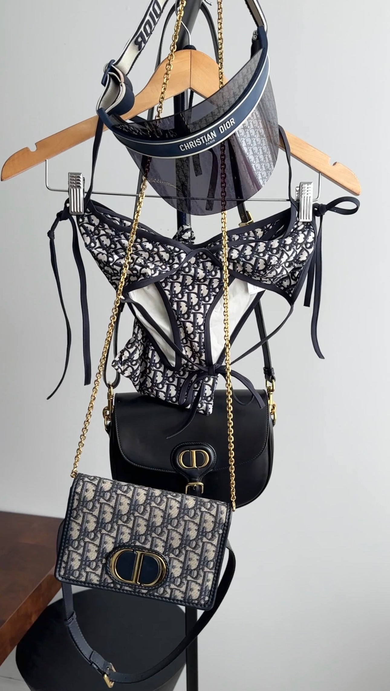 Dior Black Box Calf Leather Medium Bobby Crossbody Bag for Women | Luxury Designer Handbag | Perfect for Date Night, Work & Travel