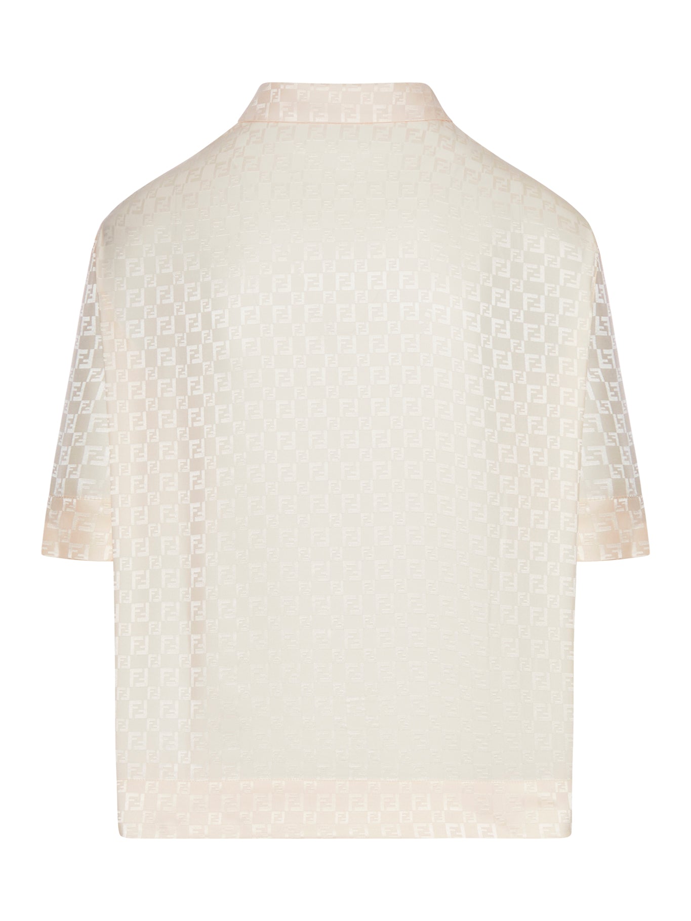FENDI Women's Short Sleeve Silk Shirt - Luxury Designer Blouse for Casual & Office Wear - Perfect for Summer Outfits & Business Attire