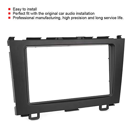 KIMISS 2 Din Car Stereo Dash Panel Kit for Honda CRV 2007-2010 - Replacement Radio Fascia Frame & Trim for Seamless DVD Installation - Perfect for Upgrading Your Car Audio System