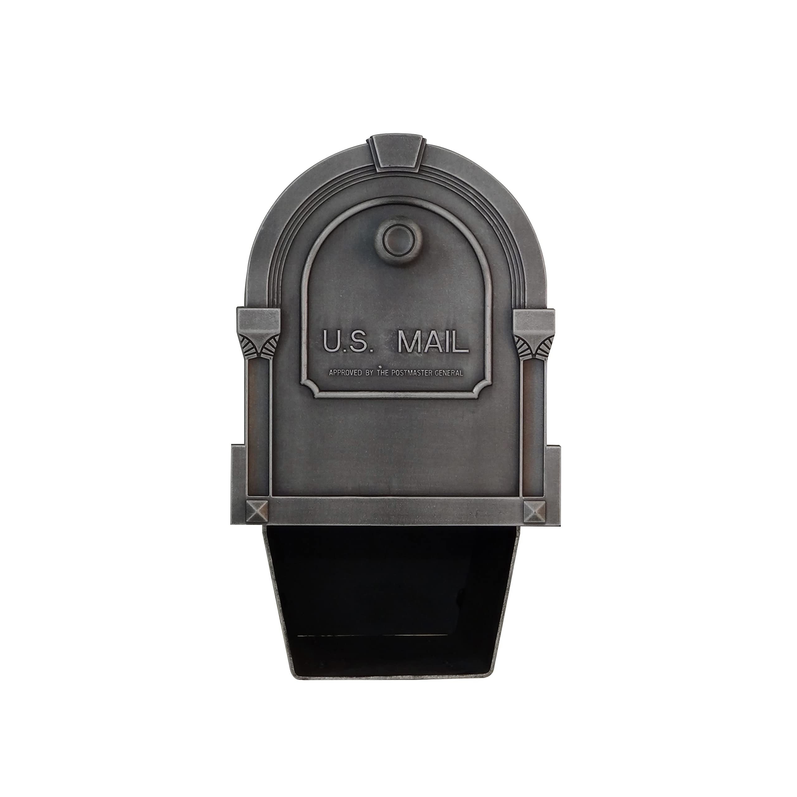 SCS-2014-SW Swedish Silver Aluminum Mailbox - Special Lite Savannah Curbside Post Mount Mailbox with Paper Tube - Durable Outdoor Mailbox for Home, Office & Apartment Use