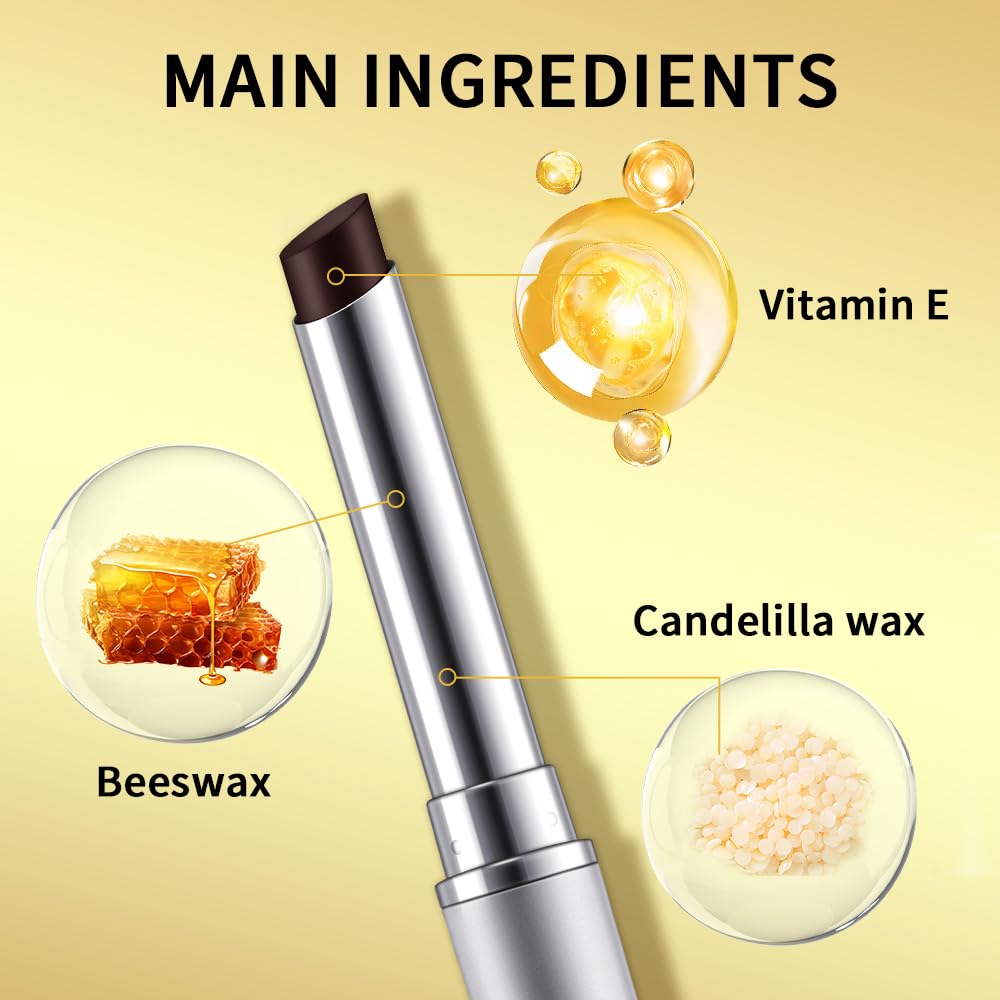 Black Honey Lipstick - Longlasting Hydrating Vegan Lip Balm with Vitamin E for Shiny Finish & Moisture - Perfect for Daily Wear