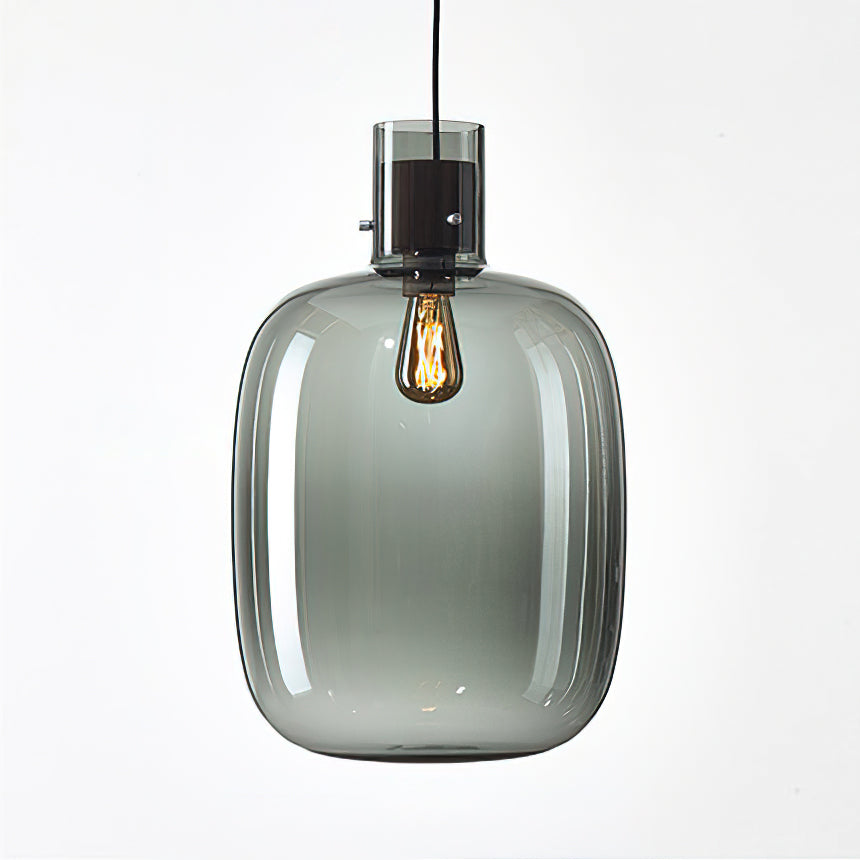 Cambre Glass Pendant Light - Modern Hanging Fixture for Kitchen Island, Dining Room & Bedroom Lighting - Dimmable LED Chandelier with Clear Glass Shade