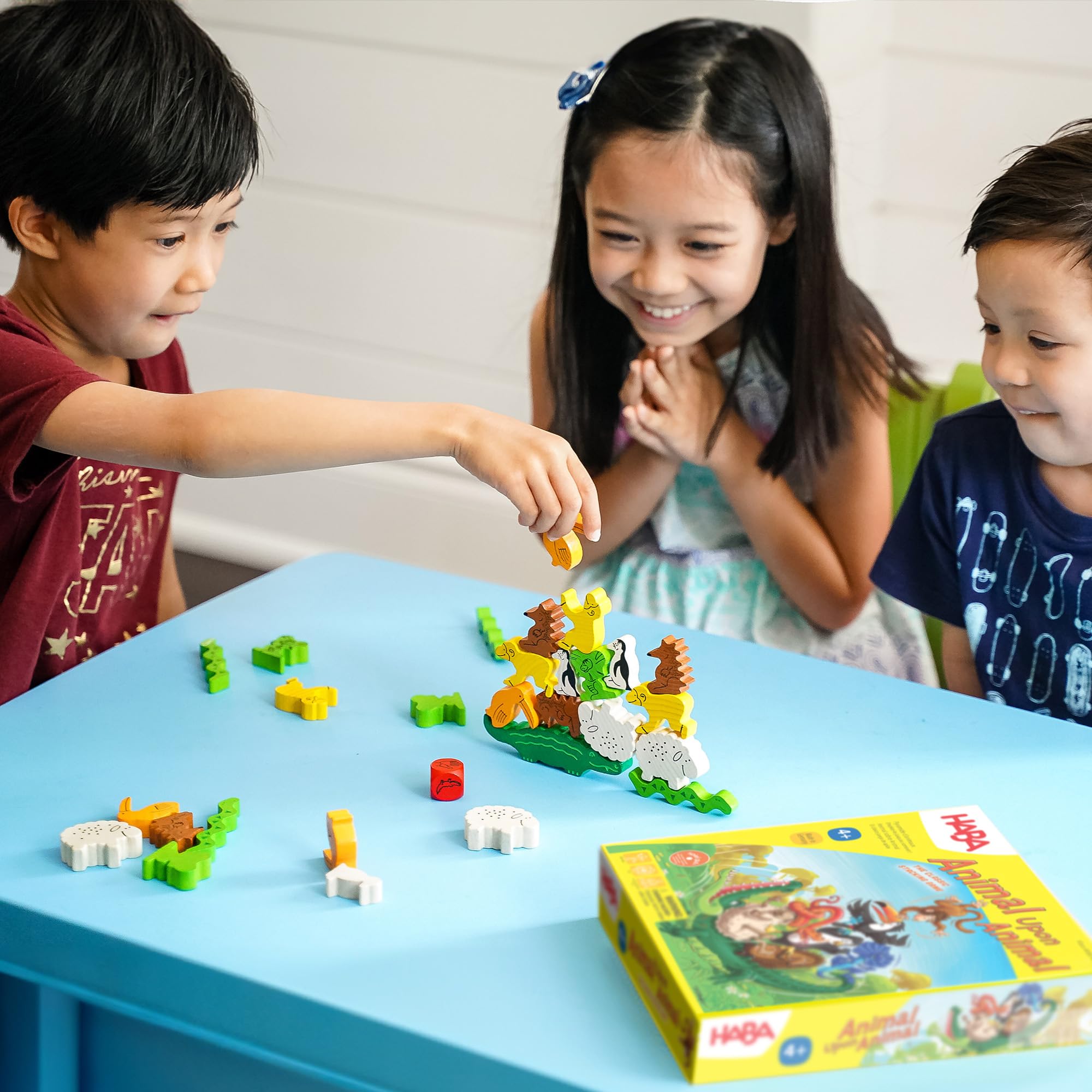 HABA Animal Upon Animal - Classic Wooden Stacking Game for Kids & Adults | Fun Family Board Game | Dexterity & Party Game for Ages 4-8 | Perfect for Birthday Parties, Family Game Nights & Classroom Activities | Made in China