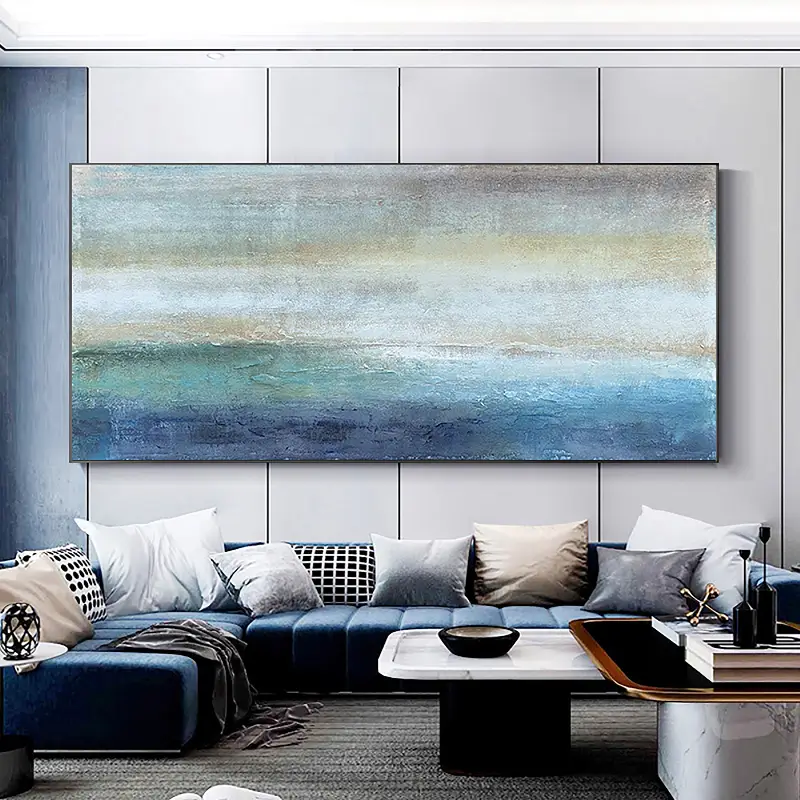 Ocean and Sky Painting #OS 024 - Handmade Seascape Wall Art for Home Decor, Office, or Gift - Perfect for Living Room, Bedroom & Coastal Themed Spaces