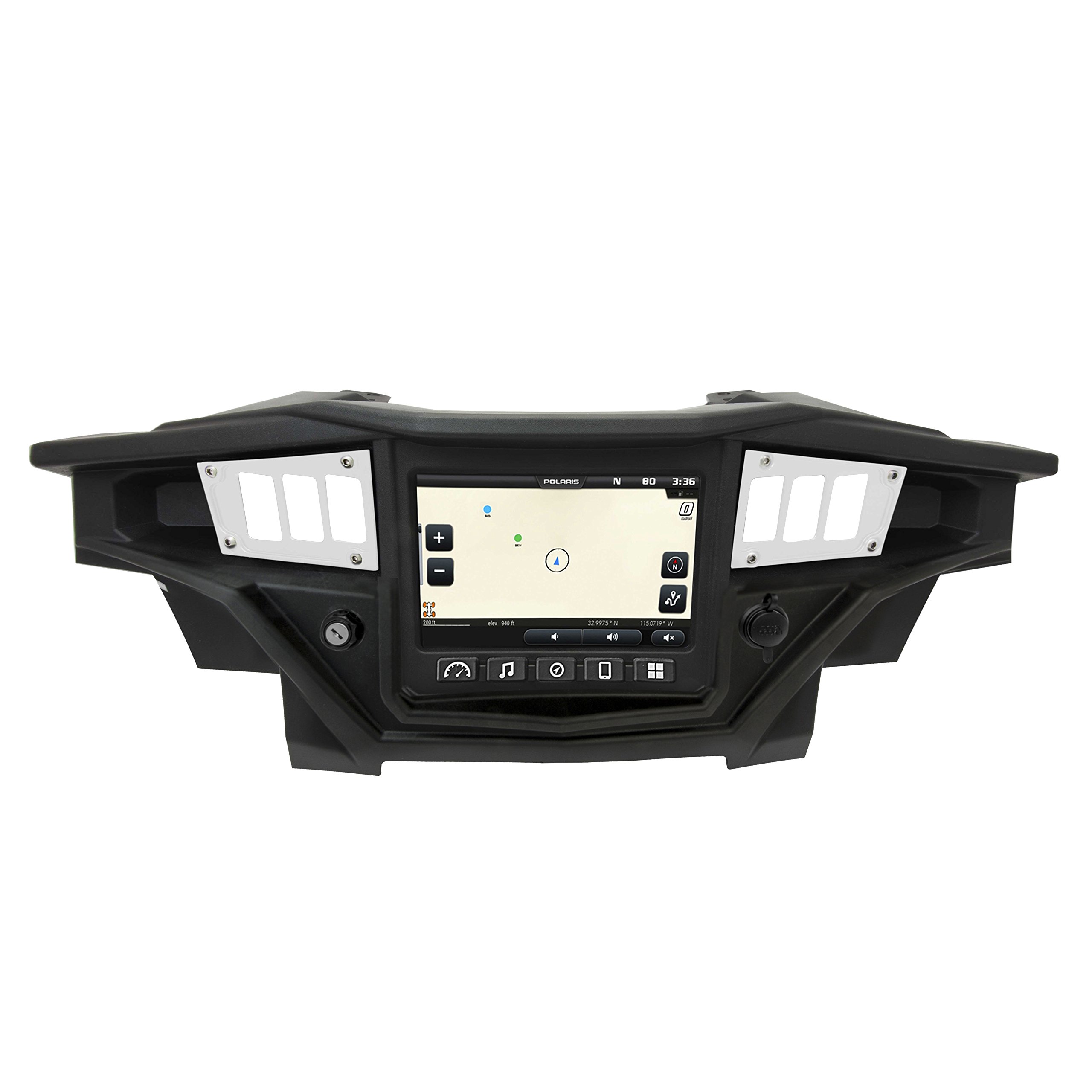 STV Motorsports 2017-2018 Polaris RZR XP 1000 RIDE COMMAND Custom Switch Dash Panel Plates with 4 Free Rocker Switches - 100% Made in USA (White) - Perfect for Off-Roading, UTV Adventures & Custom Vehicle Upgrades