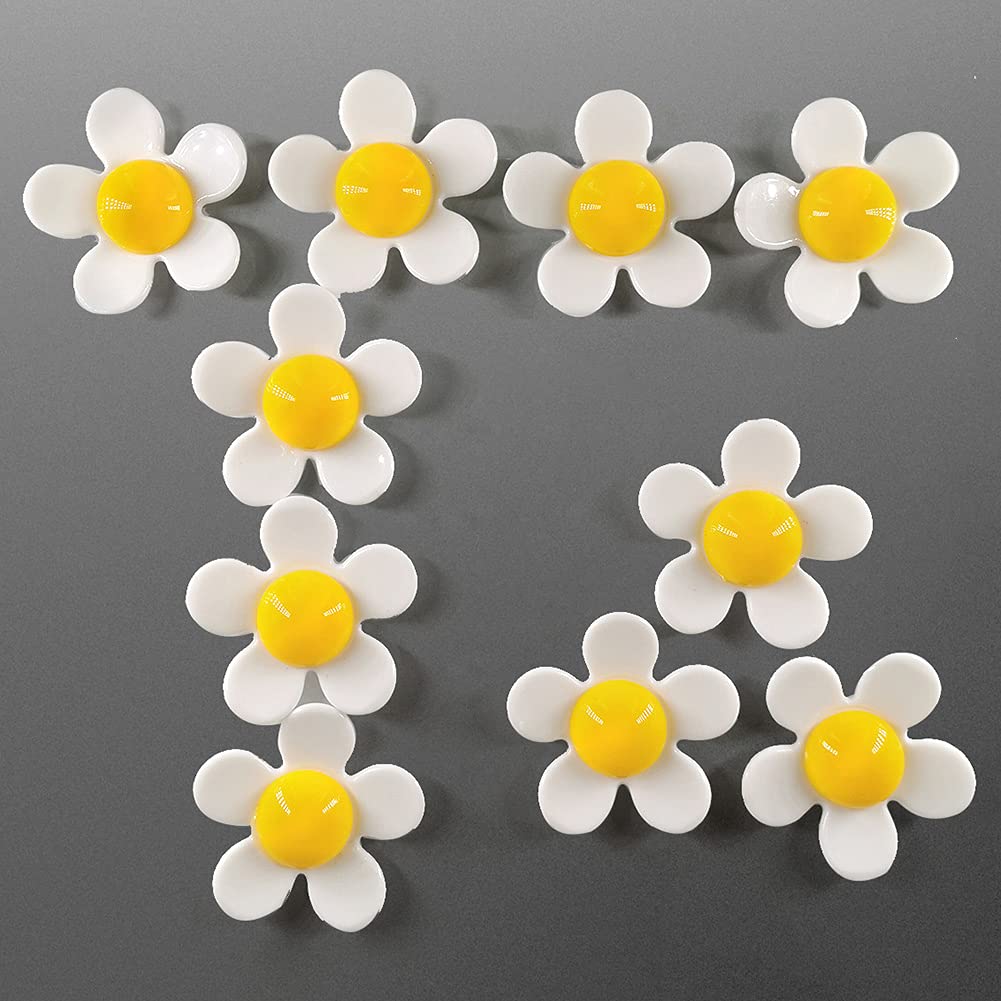 10pcs Extra Large 36mm Sunflower Daisy Fridge Magnets - Strong Magnetic Whiteboard Refrigerator Decor for Kitchen, Office & Home Organization - Perfect for Notes, Photos & Memos