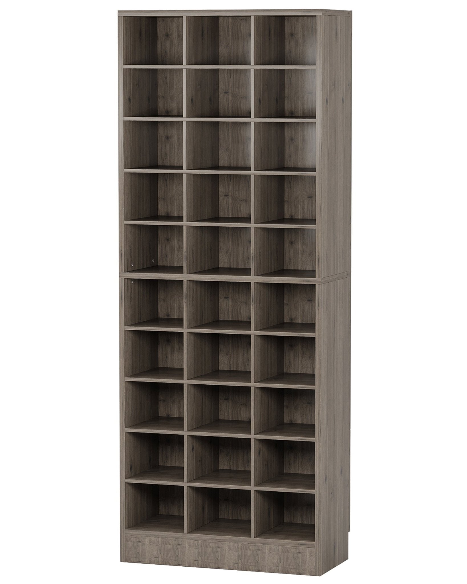 10-Tier Wooden Shoe Storage Cabinet with 30 Cubbies - Space Saving Shoe Organizer for Entryway, Closet & Bedroom - Perfect for Sneakers, Boots & Sandals
