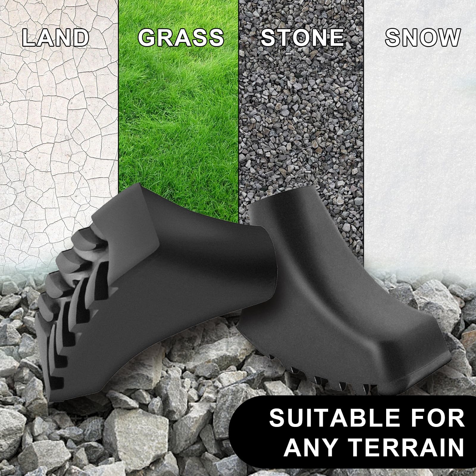 6Pcs Trekking Pole Tips - Durable Rubber Replacement Tips for Hiking & Walking Sticks | Fits Most Trekking Poles | Perfect for Mountain Hiking, Trail Walking & Outdoor Adventures by Inscool