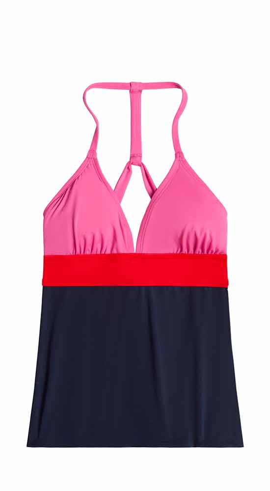 Fuchsia & Navy Dahlia Tankini Swimsuit for Women - Final Sale | Perfect for Beach Vacations, Pool Parties & Summer Getaways