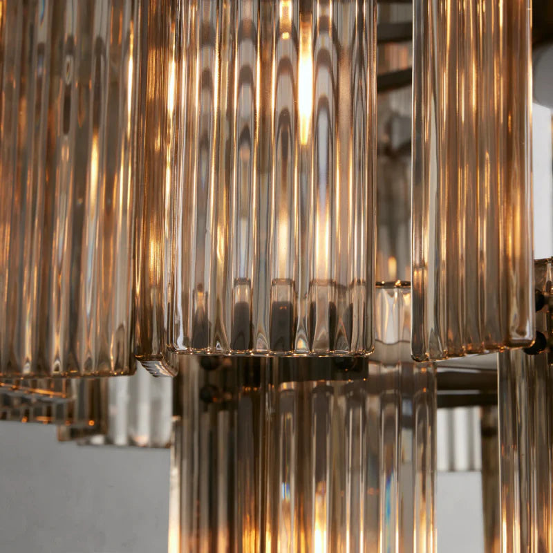 Delsie Round Chandelier - Modern Crystal Ceiling Light Fixture for Dining Room, Living Room & Bedroom | Elegant Lighting Decor for Home & Wedding