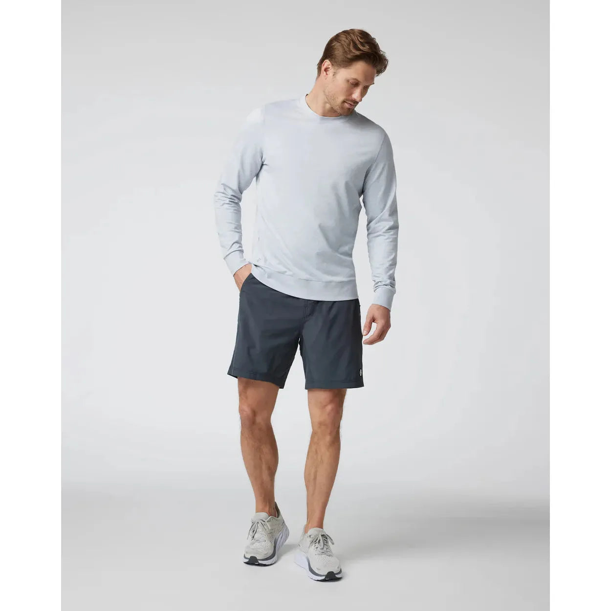 Vuori Men's Ponto Performance Crew - Lightweight & Breathable Workout Shirt for Gym, Running & Yoga | Moisture-Wicking Activewear Top for Men