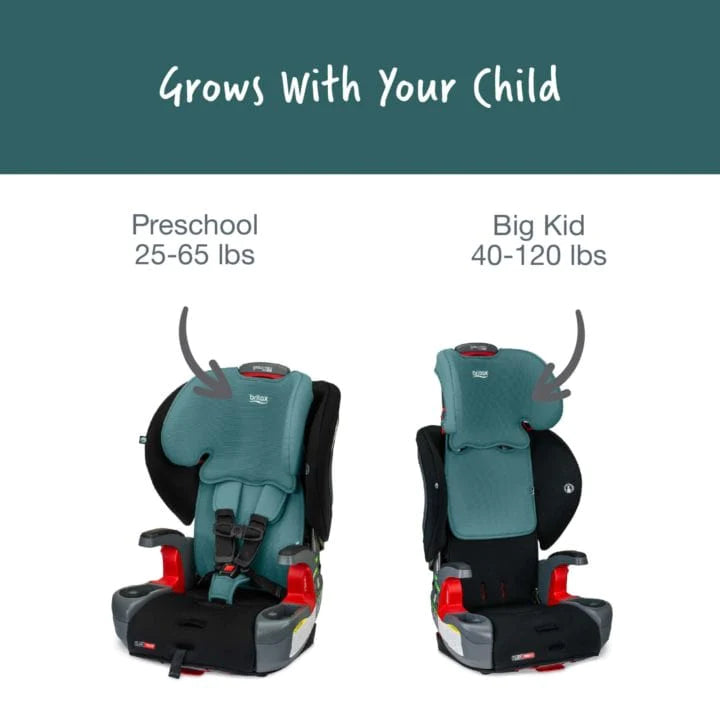 Britax Grow With You Clicktight Booster Car Seat - Safe & Adjustable for Kids 3-12 Years - Perfect for School, Travel & Family Road Trips
