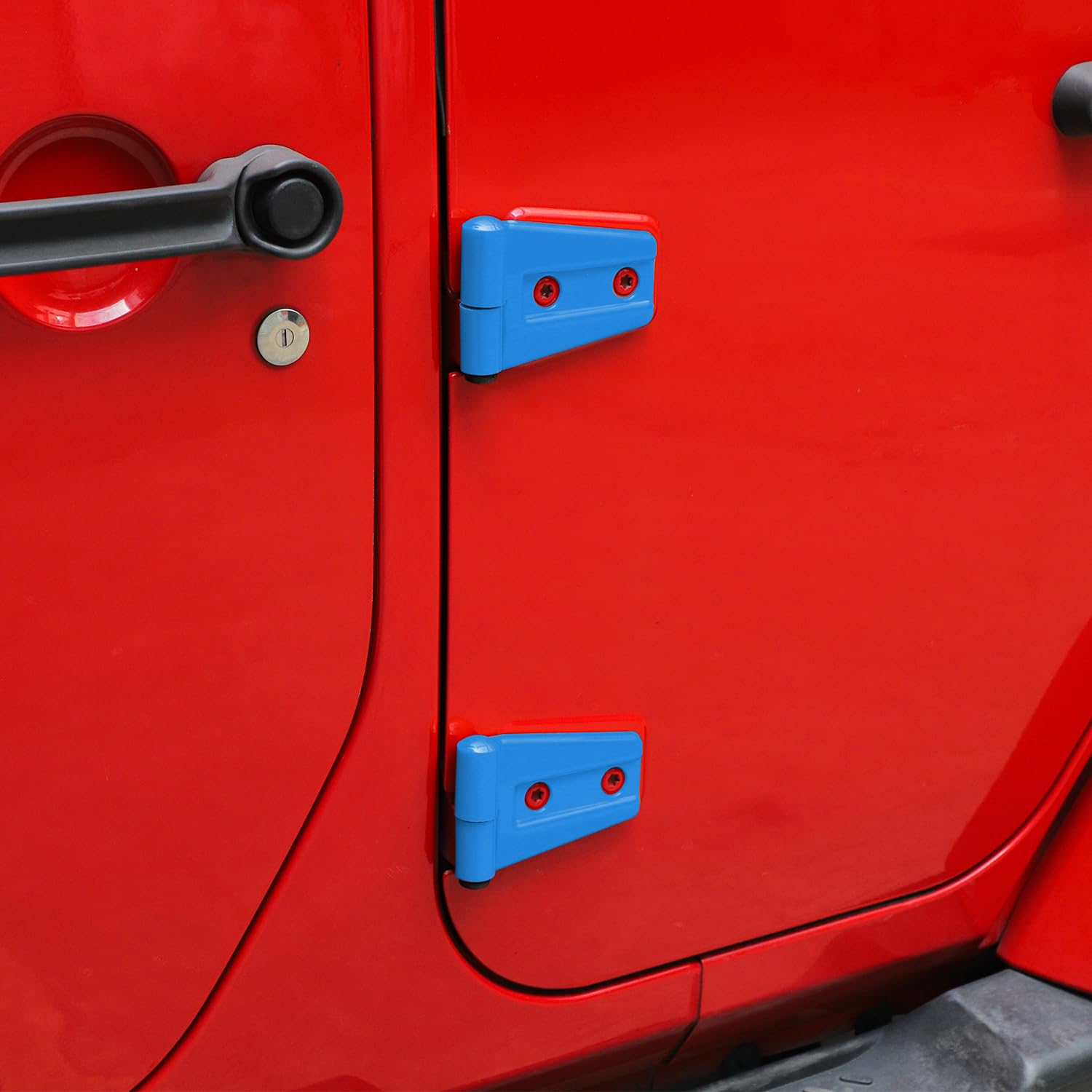 Jeep Wrangler JK JKU 2007-2017 Blue Door Hinge Covers Protector Trim - Exterior Accessories (8pcs, Baby Blue) - Perfect for Off-Road Protection & Style Enhancement