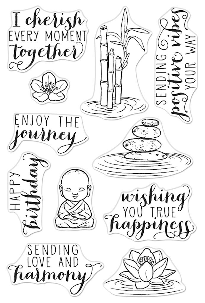 Hero Arts CM442 Clear Stamps - Tranquility Floral Design for Card Making, Scrapbooking & DIY Crafts | Perfect for Greeting Cards, Journals & Home Decor Projects