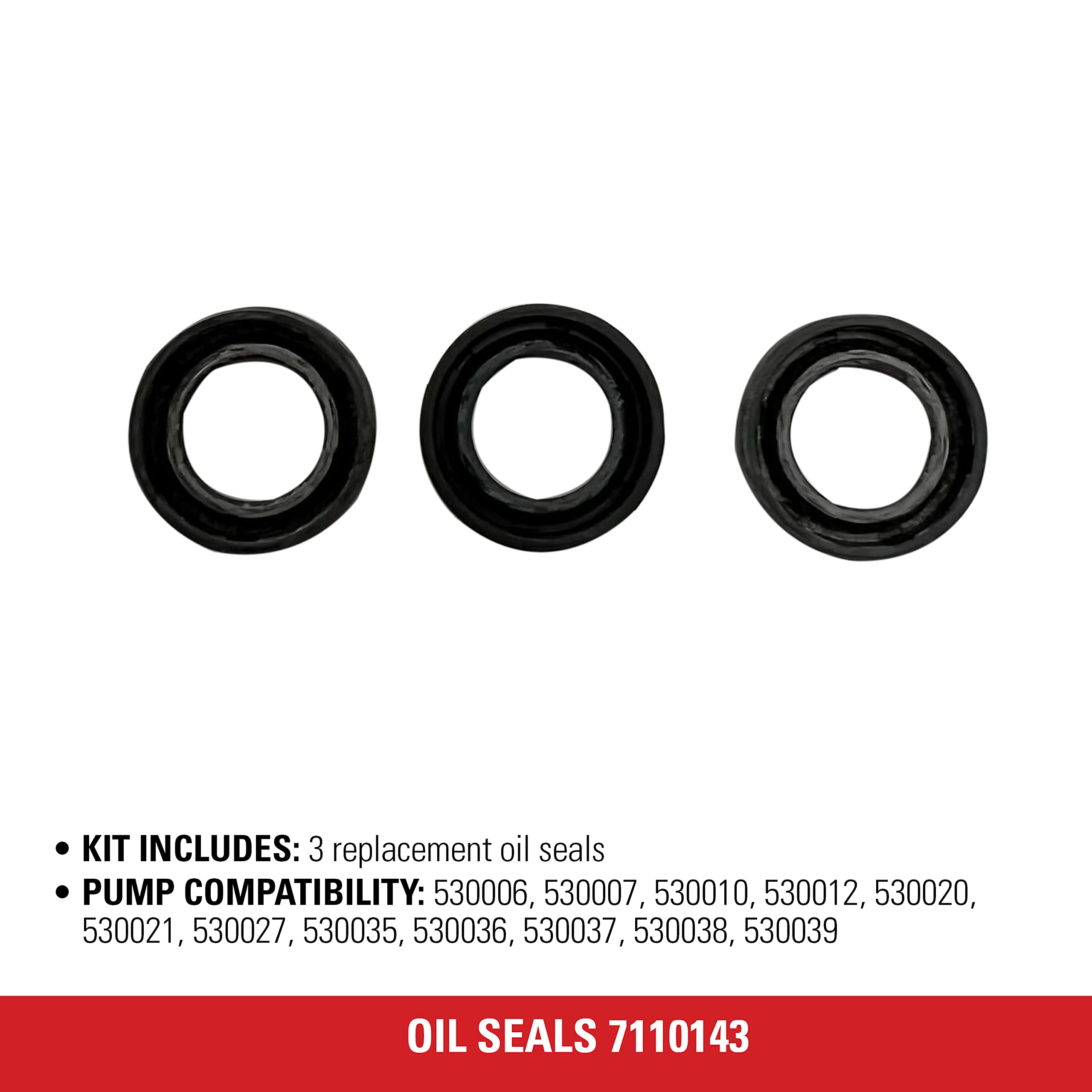 Simpson Pressure Washer Pump Oil Seal - Black - for Cleaning & Maintenance