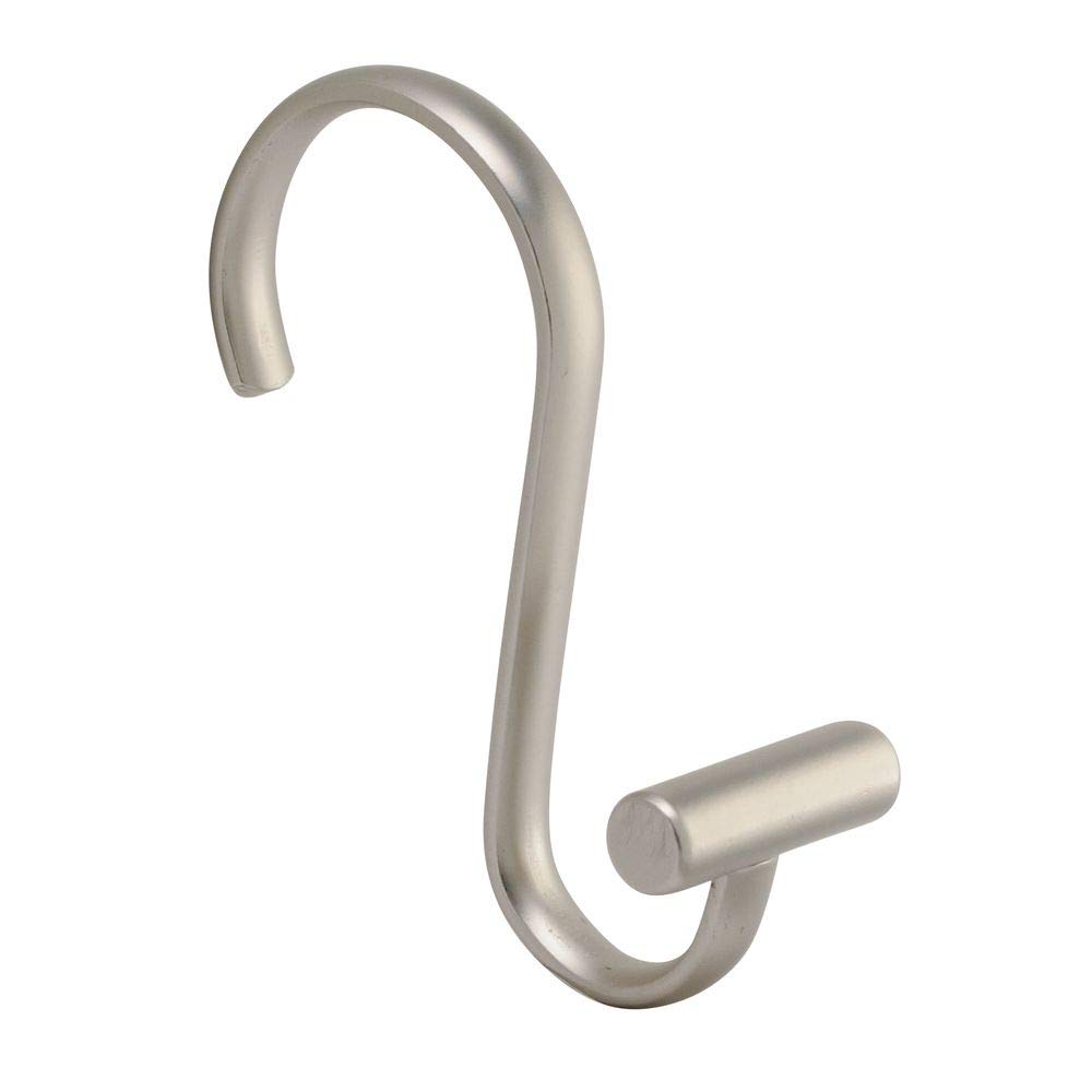 iDesign 76752 Rust-Resistant Metal T-Bar Shower Curtain Hooks - 12-Pack (1