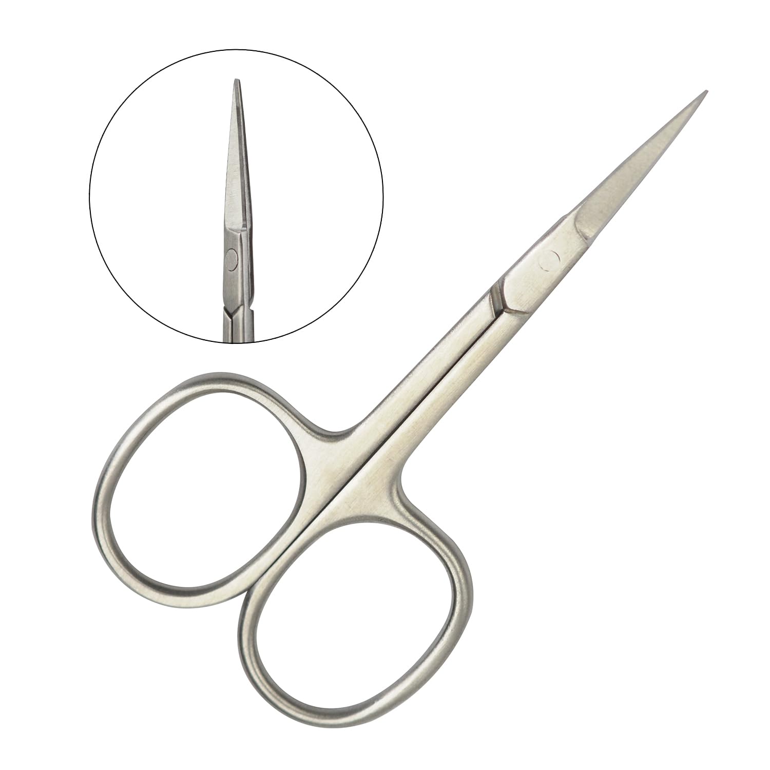 Premium Stainless Steel Nail & Cuticle Scissors - Straight Tip Professional Grooming Tool for Facial Hair, Manicures & Pedicures | Perfect for Home Salon, Travel & Beauty Kits