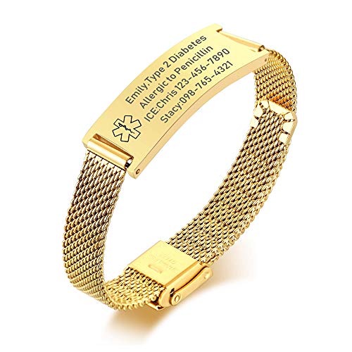 Stainless Steel 01-Gold Plated-Width 14MM