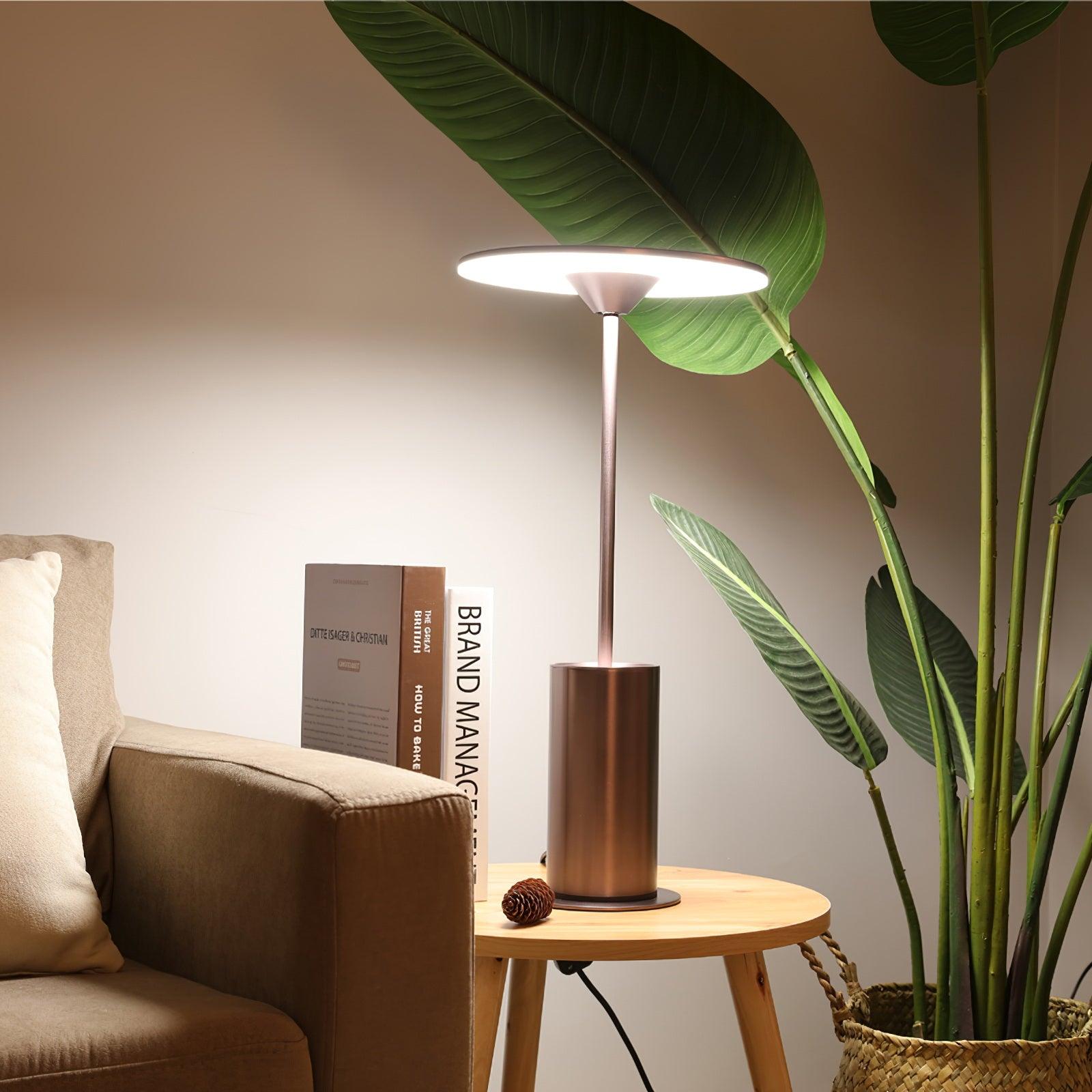 Sisifo Modern LED Table Lamp - Adjustable Brightness & USB Charging for Bedroom, Living Room, Office & Study Desk - Energy Efficient Night Light with Touch Control & Dimmable Warm White Light