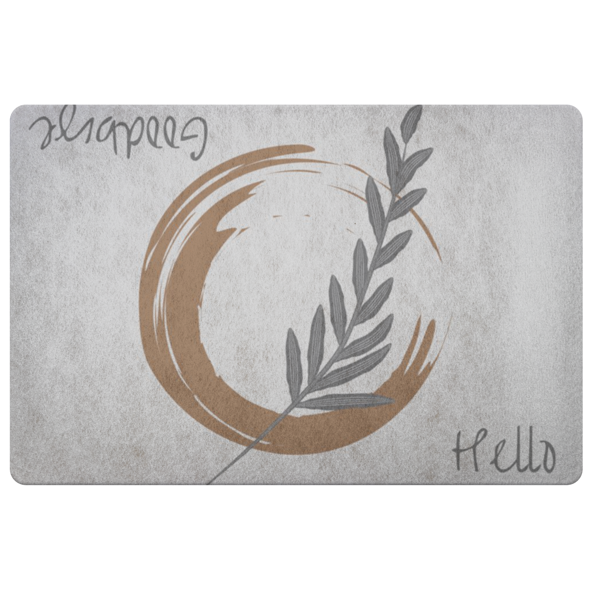Modern Hello Goodbye Doormat - Non-Slip Indoor Outdoor Welcome Mat for Front Door, Porch, Patio - Absorbent Durable Coir Fiber Doormat for Home Entryway Decor